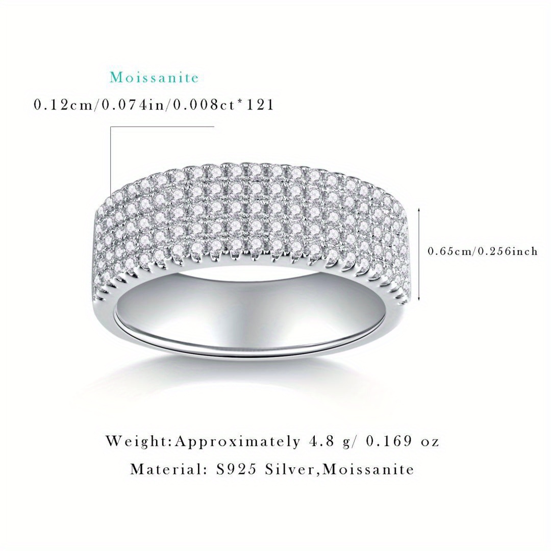 Light High End S925 Silver Moissanite Ring for Women